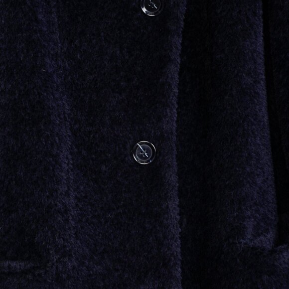 Max Mara Studio Blue Alpaca Coat - Picture 9 of 15
